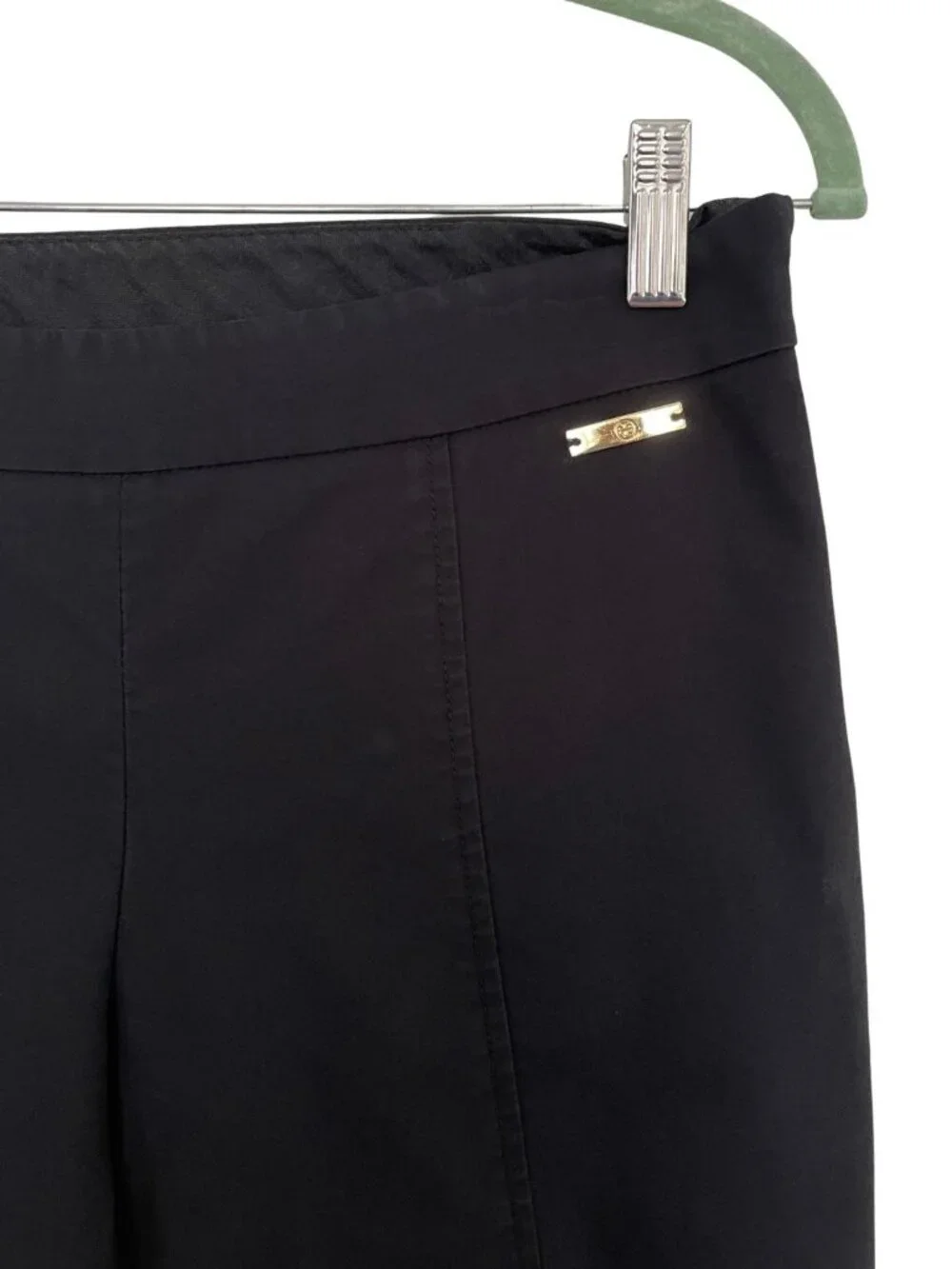 Tory Burch Callie Ankle Skinny Pant Sz 4 Black Side Zip Preppy